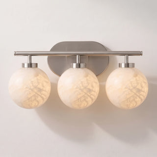 Perlune Globe Alabaster Vanity Wall Light