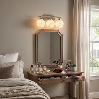 Perlune Globe Alabaster Vanity Wall Light