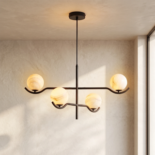 Perrin Crossing Arm Globe Chandelier
