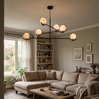 Perrin Crossing Arm Globe Chandelier