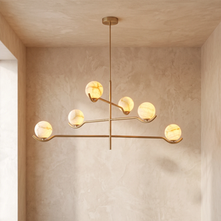 Perrin Crossing Arm Globe Chandelier