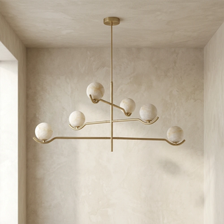 Perrin Crossing Arm Globe Chandelier - view 13 | Vidirlighting
