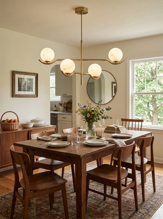 Perrin Crossing Arm Globe Chandelier
