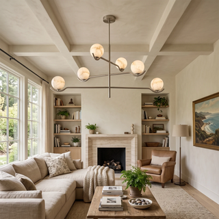 Perrin Crossing Arm Globe Chandelier