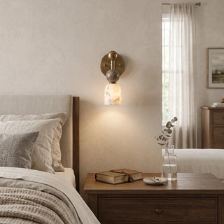 Perrin Stacked Alabaster Wall Sconce