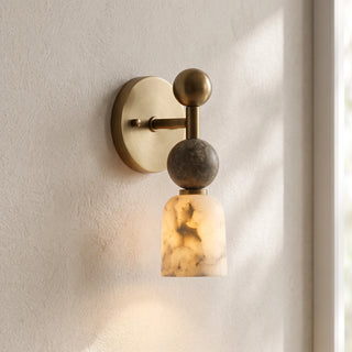 Perrin Stacked Alabaster Wall Sconce