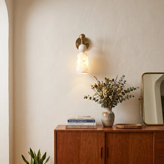 Perrin Stacked Alabaster Wall Sconce