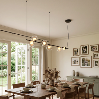 Perrin Threaded Orb Linear Chandelier