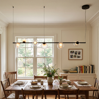 Perrin Threaded Orb Linear Chandelier