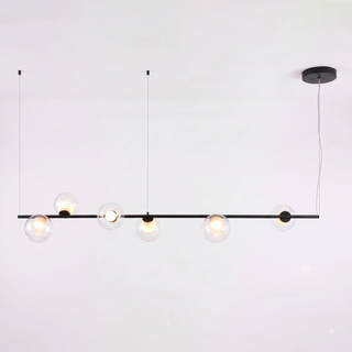 Perrin Threaded Orb Linear Chandelier