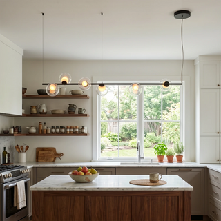 Perrin Threaded Orb Linear Chandelier