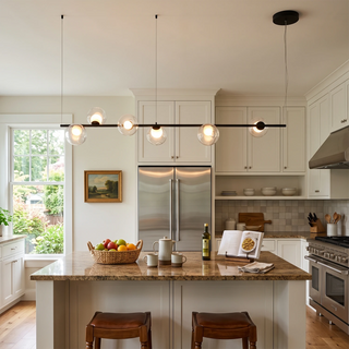 Perrin Threaded Orb Linear Chandelier