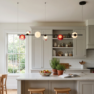 Perrin Threaded Orb Linear Chandelier