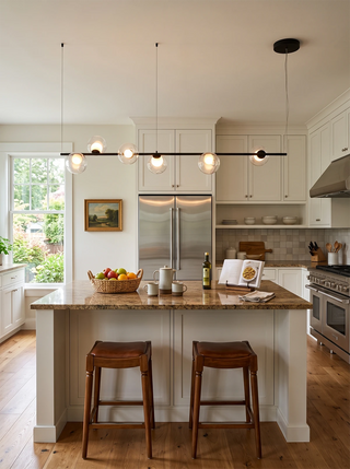 Perrin Threaded Orb Linear Chandelier