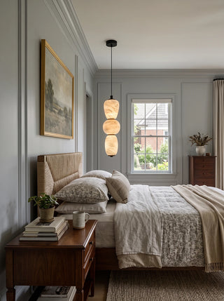 Perrine Stacked Alabaster Pendant Light