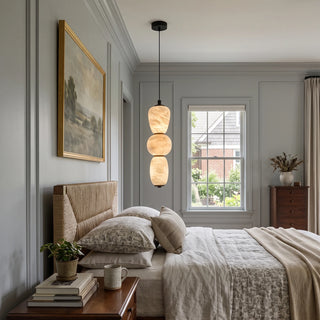 Perrine Stacked Alabaster Pendant Light