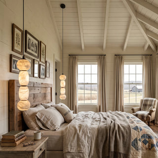 Perrine Stacked Alabaster Pendant Light