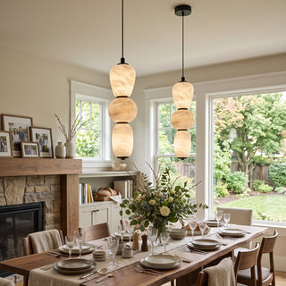 Perrine Stacked Alabaster Pendant Light