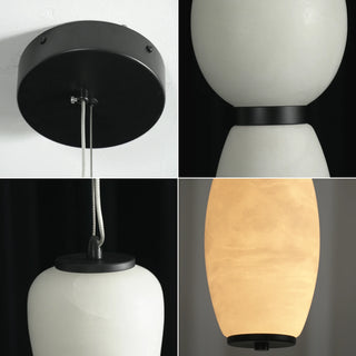 Perrine Stacked Alabaster Pendant Light