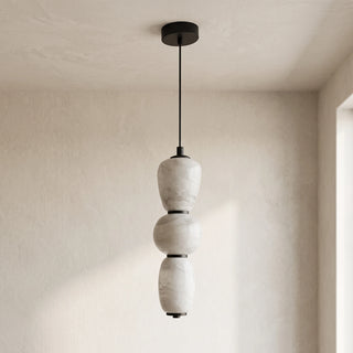 Perrine Stacked Alabaster Pendant Light