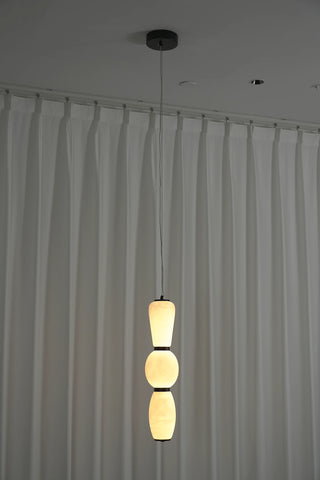 Perrine Stacked Alabaster Pendant Light