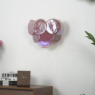 Pink Vintage Murano Glass Wall Lamp