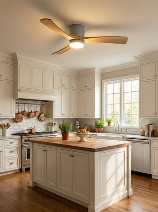 Propeller Style Wooden Ceiling Fan Light