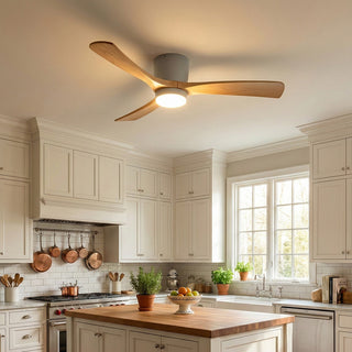 Propeller Style Wooden Ceiling Fan Light