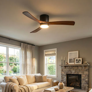 Propeller Style Wooden Ceiling Fan Light