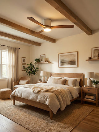 Propeller Style Wooden Ceiling Fan Light