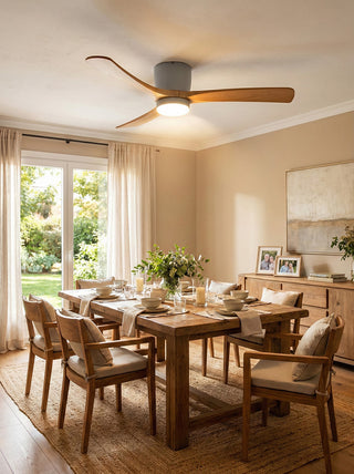 Propeller Style Wooden Ceiling Fan Light