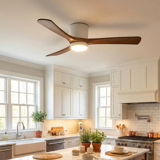 Propeller Style Wooden Ceiling Fan Light