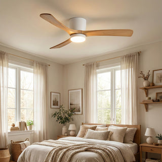 Propeller Style Wooden Ceiling Fan Light