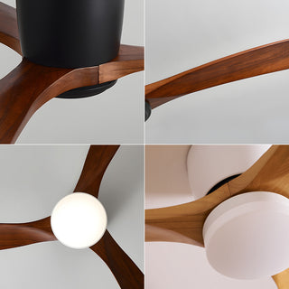 Propeller Style Wooden Ceiling Fan Light