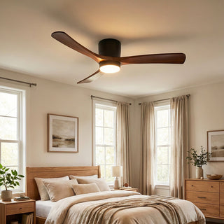 Propeller Style Wooden Ceiling Fan Light