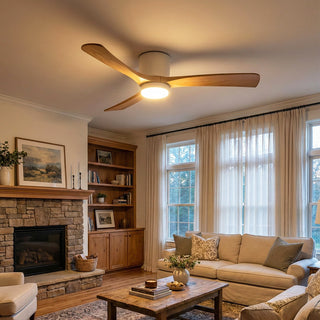 Propeller Style Wooden Ceiling Fan Light