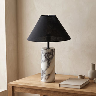 Fabric Marble Table Lamp