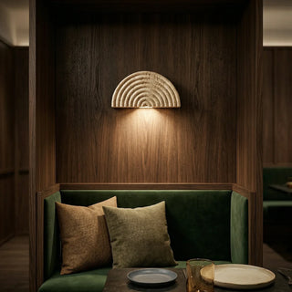 Rainbow Arched Travertine Wall Lamp