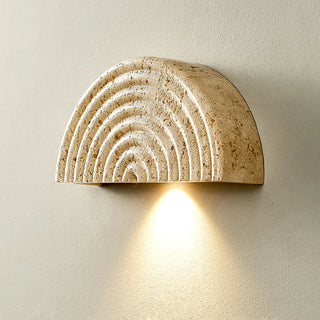 Rainbow Arched Travertine Wall Lamp