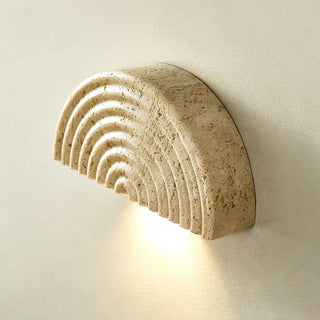 Rainbow Arched Travertine Wall Lamp