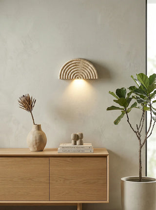 Rainbow Arched Travertine Wall Lamp