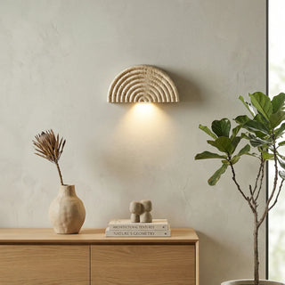 Rainbow Arched Travertine Wall Lamp