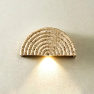 Rainbow Arched Travertine Wall Lamp