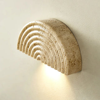Rainbow Arched Travertine Wall Lamp