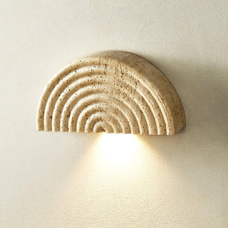 Rainbow Arched Travertine Wall Lamp