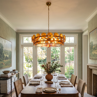 Ivor Discus Glass Ring Chandelier