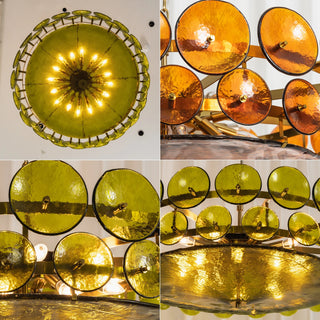 Ivor Discus Glass Ring Chandelier