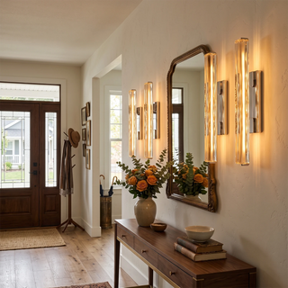 Rainer Faceted Crystal Bar Sconce