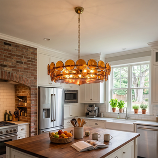 Ivor Discus Glass Ring Chandelier