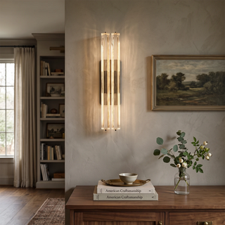 Rainer Faceted Crystal Bar Sconce